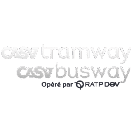 Logo deCasabusway une typographie minimaliste et sophistiquée en blanc sur un fond sombre.